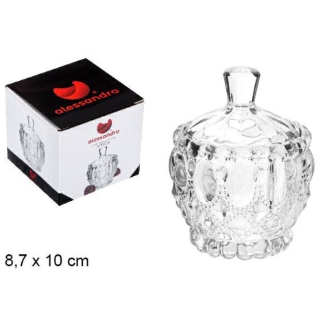 PORTA BONBON VETRO AFRICA 8.7X10